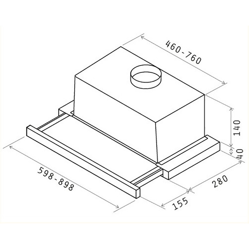 Витяжка ELICA TT14 STD WH/A/60 Тип телескопічна