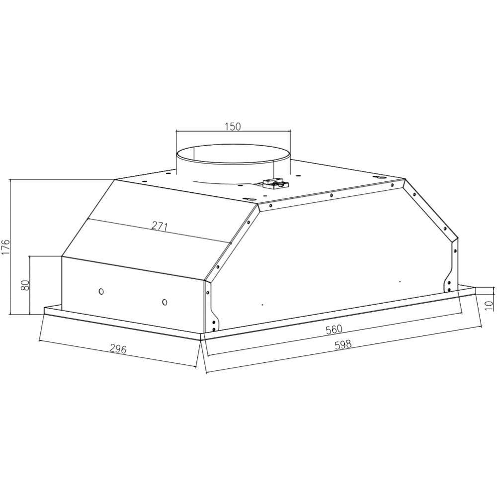 Вытяжка INTERLINE BLOW S IX A/60/PB Silver Мощность мотора 65