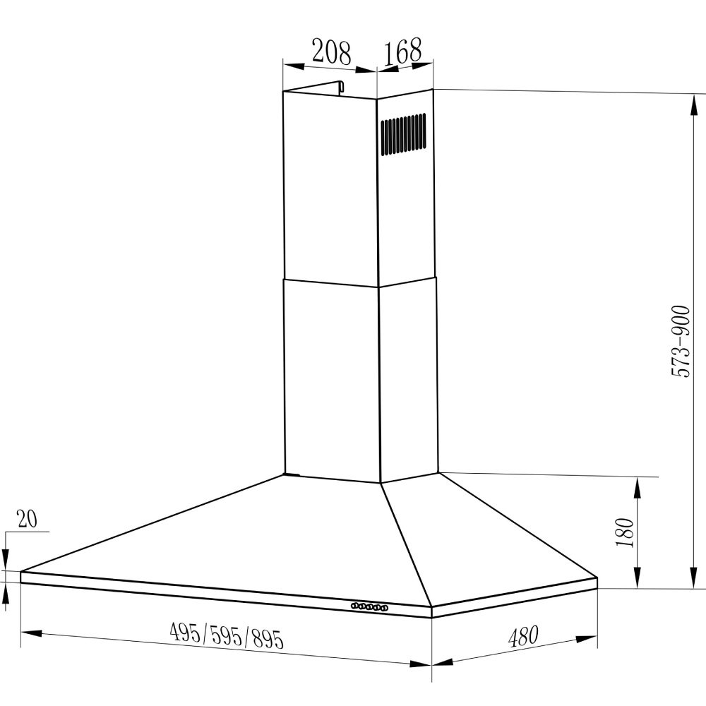 Фото Витяжка INTERLINE SET BL A/60 PB/2/T