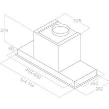 Витяжка ELICA HIDDEN 2.0 BL MAT/A/52