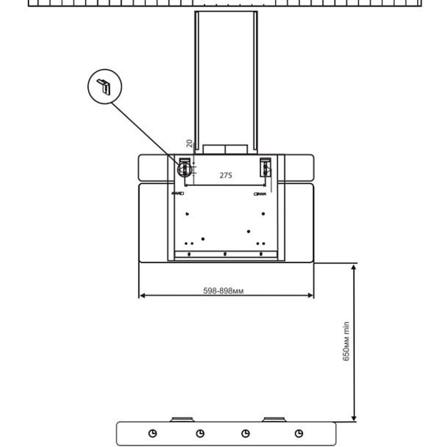 Изображение Вытяжка LUXELL DA6-LX832B (1001652)