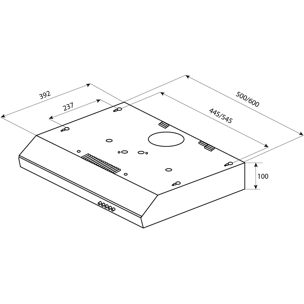 Фото Вытяжка PYRAMIDA UX 50 (380) B WH