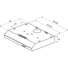 Вытяжка PYRAMIDA UX 50 (380) B WH