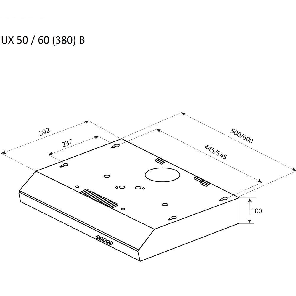 Покупка Витяжка PYRAMIDA UX 50 (380) B BL