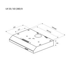 Витяжка PYRAMIDA UX 50 (380) B BR