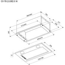 Витяжка PYRAMIDA CX 70 (1100) E IX