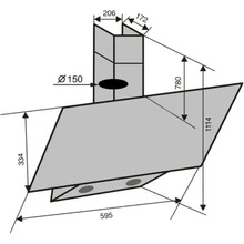Вытяжка VENTOLUX MIRROR 60 MBG (1000) TC MS TH