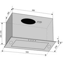 Вытяжка VENTOLUX PUNTO 520/279 WG (1000) TRC MS