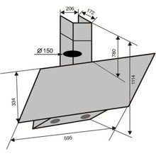 Вытяжка VENTOLUX MIRROR 60 MBG (1000) TC MS