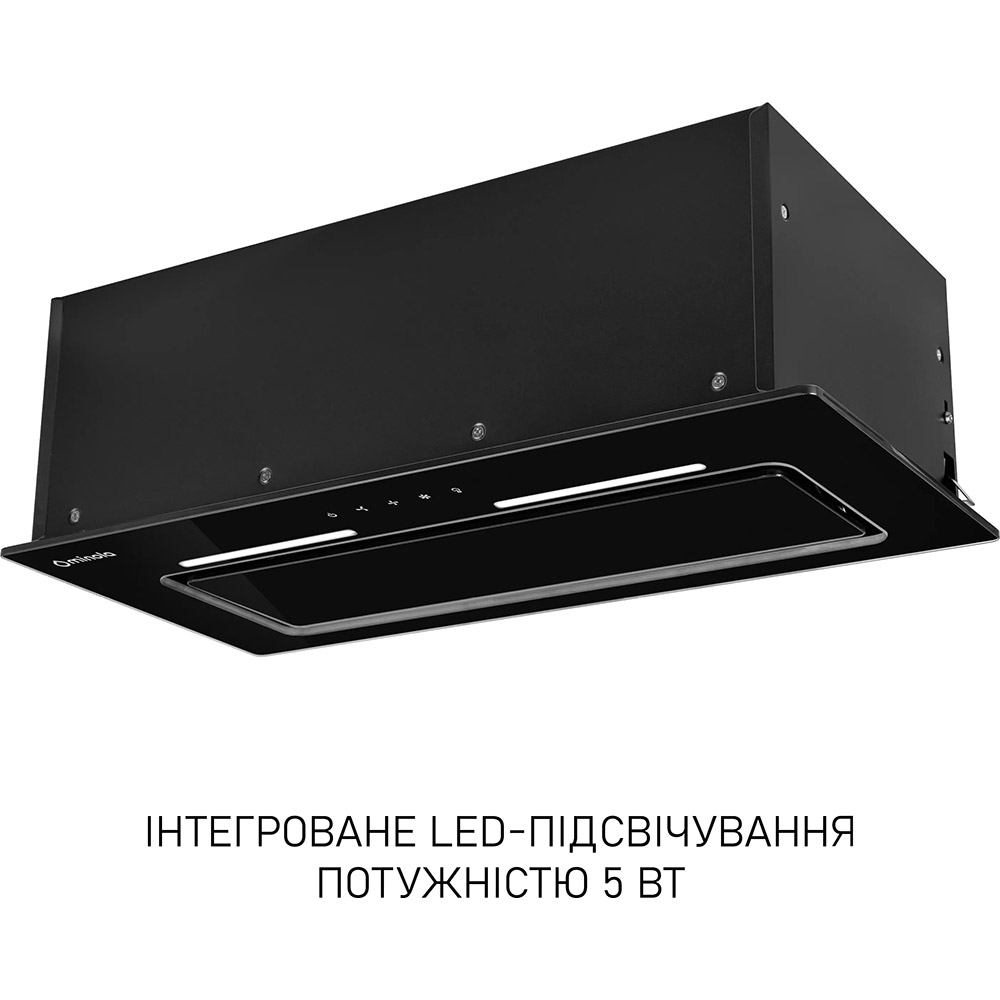 Фото Витяжка MINOLA HBI 6473 BL GLASS 800 LED Line Black (УТ000004537)