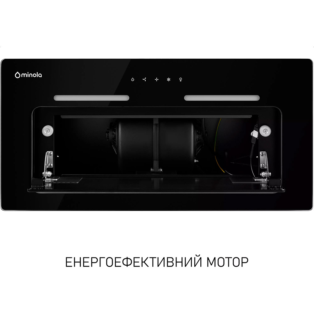 Витяжка MINOLA HBI 6473 BL GLASS 800 LED Line Black (УТ000004537) Тип вбудована