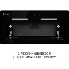 Витяжка MINOLA HBI 6473 BL GLASS 800 LED Line Black (УТ000004537)