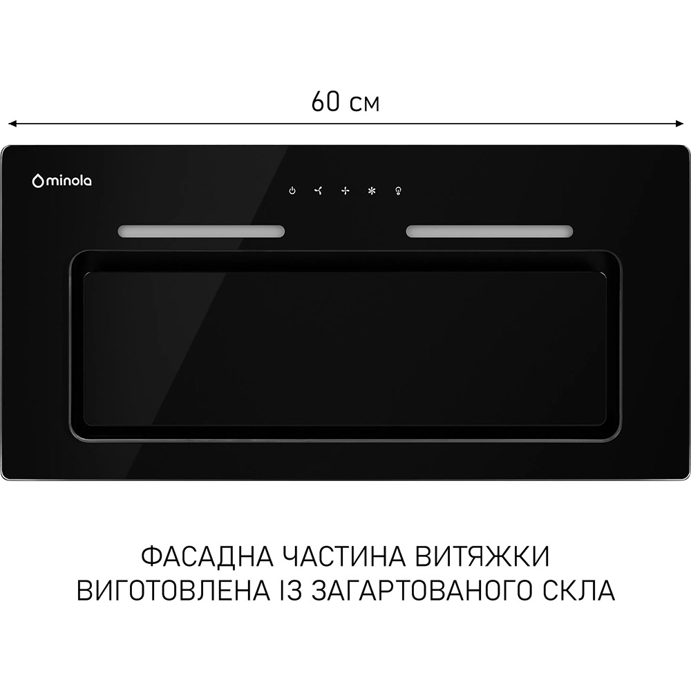Покупка Витяжка MINOLA HBI 6473 BL GLASS 800 LED Line Black (УТ000004537)