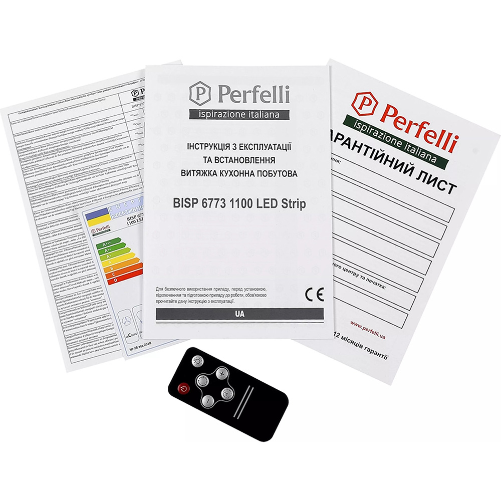Зображення Витяжка PERFELLI BISP 6773 WH 1100 LED Strip