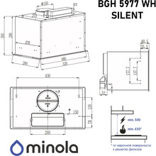 Витяжка MINOLA BGH 5977 Silent White (УТ000004549)