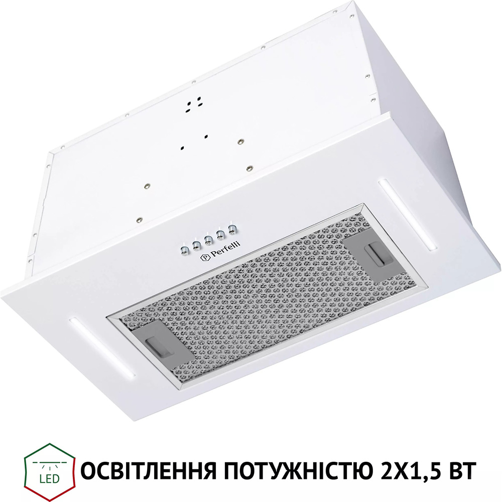 Витяжка PERFELLI BI 5453 WH 850 LED Strip Діаметр повітропровода 150