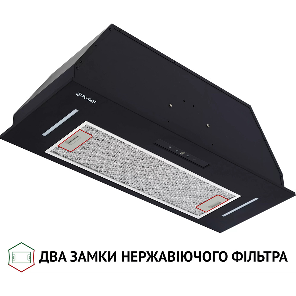 Зовнішній вигляд Витяжка PERFELLI BIS 7653 BL 1000 BL