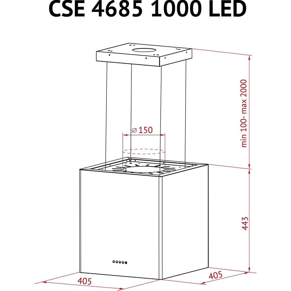 В Україні Витяжка PERFELLI CSE 4685 I 1000 LED