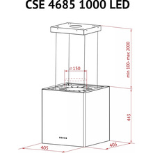 Витяжка PERFELLI CSE 4685 I 1000 LED