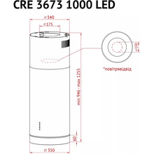 Вытяжка PERFELLI CRE 3673 I 1000 LED