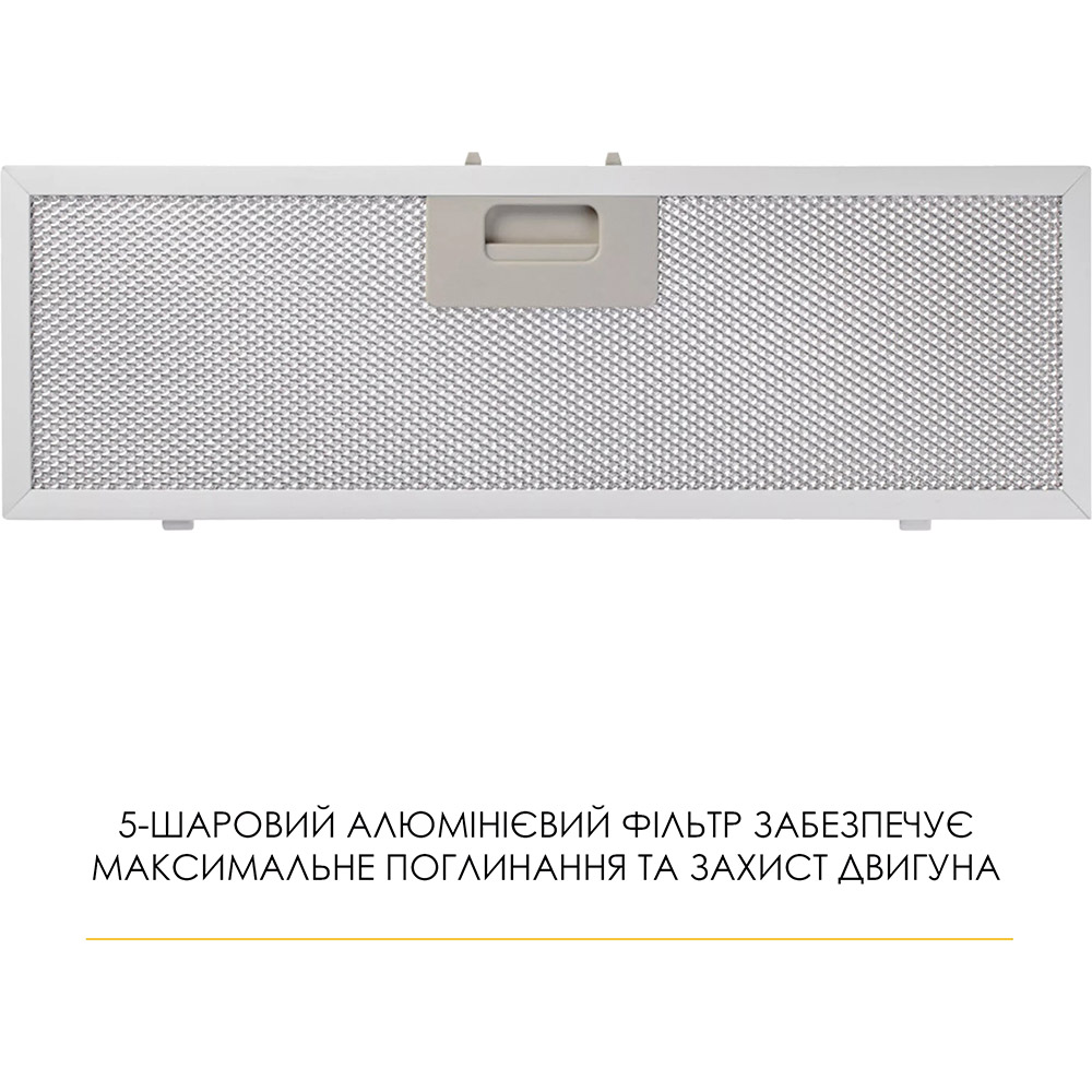 Зовнішній вигляд Витяжка WEILOR LUMINA WBG 65 White (УТ000004536)