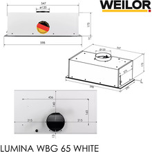 Витяжка WEILOR LUMINA WBG 65 White (УТ000004536)