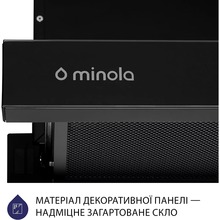 Вытяжка MINOLA HTLS 6634 BLF 1000 LED GLASS