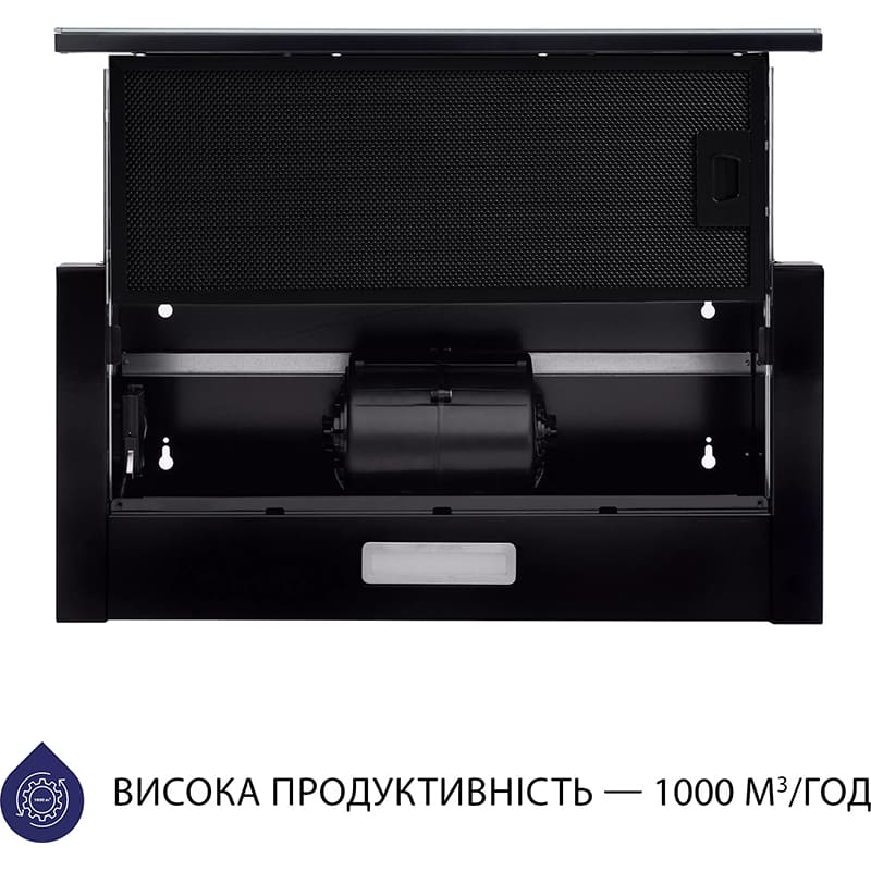 Вытяжка MINOLA HTLS 6634 BLF 1000 LED GLASS Диаметр воздуховода 150
