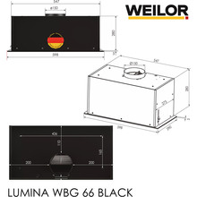 Витяжка WEILOR LUMINA WBG 66 Black
