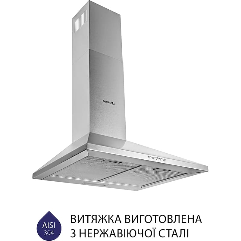 Вытяжка MINOLA HK 5214 I 700 LED Мощность мотора 65