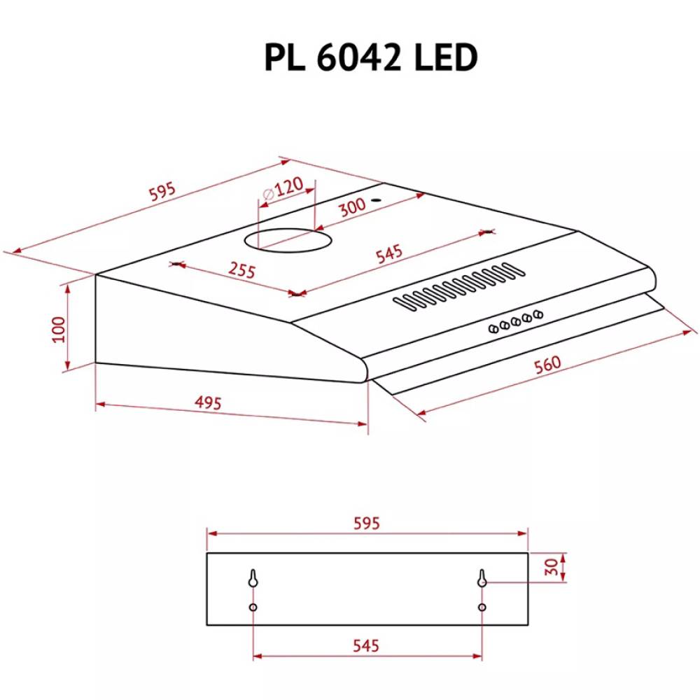 В Україні Витяжка PERFELLI PL 6042 W LED