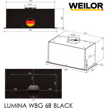 Витяжка WEILOR LUMINA WBG 68 Black