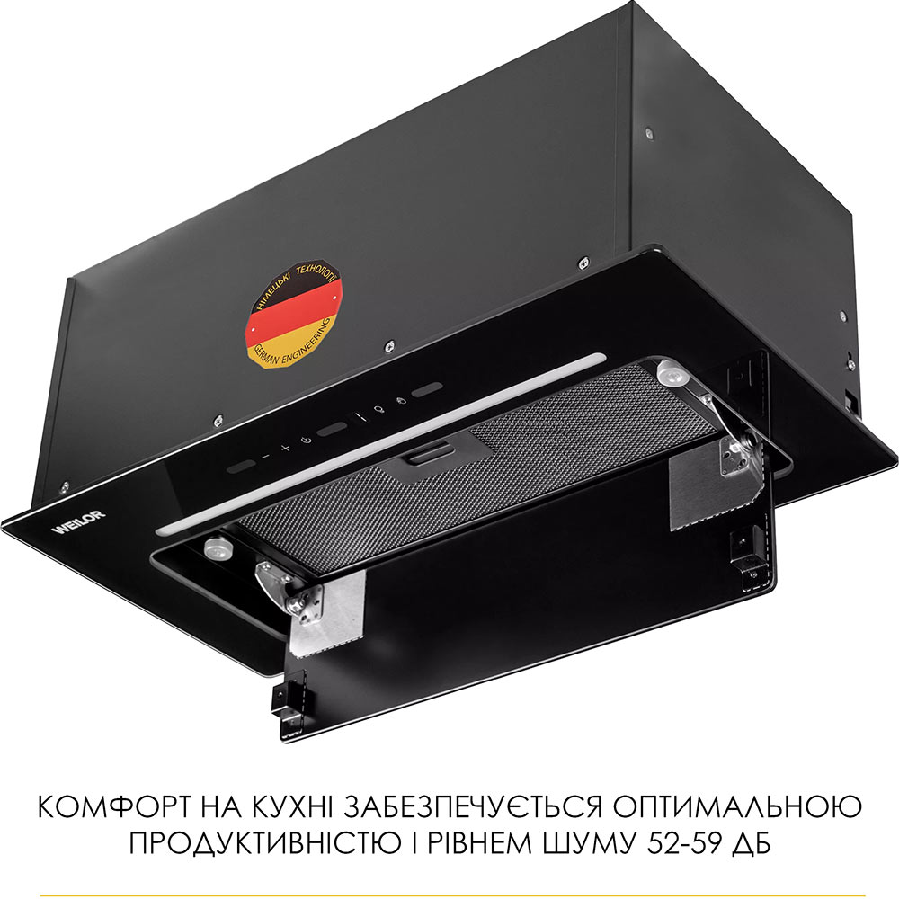 Зовнішній вигляд Витяжка WEILOR LUMINA WBG 68 Black