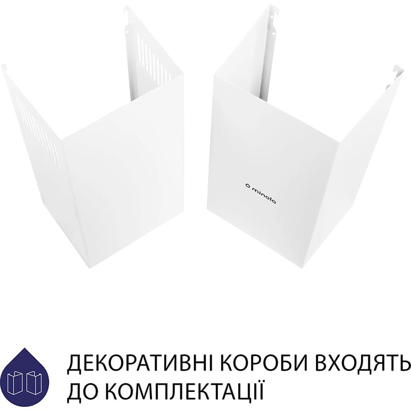 Витяжка MINOLA HK 6614 WH 1000 LED Діаметр повітропровода 150