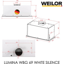 Витяжка WEILOR LUMINA WBG 69 White Silence (УТ000004556)
