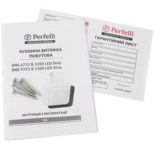 Витяжка PERFELLI DNS 9753 B 1100 WH/BL LED Strip