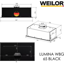 Вытяжка WEILOR LUNA WBG 55 Black (УТ000004608)