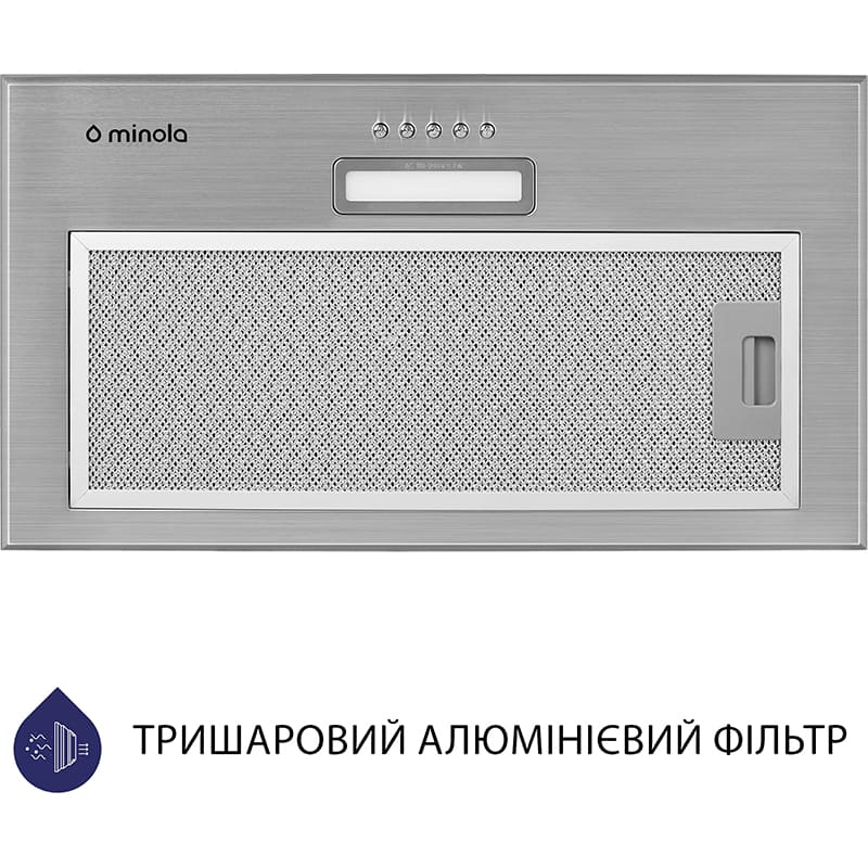 Вытяжка MINOLA HBI 5614 I 1000 LED Мощность мотора 130