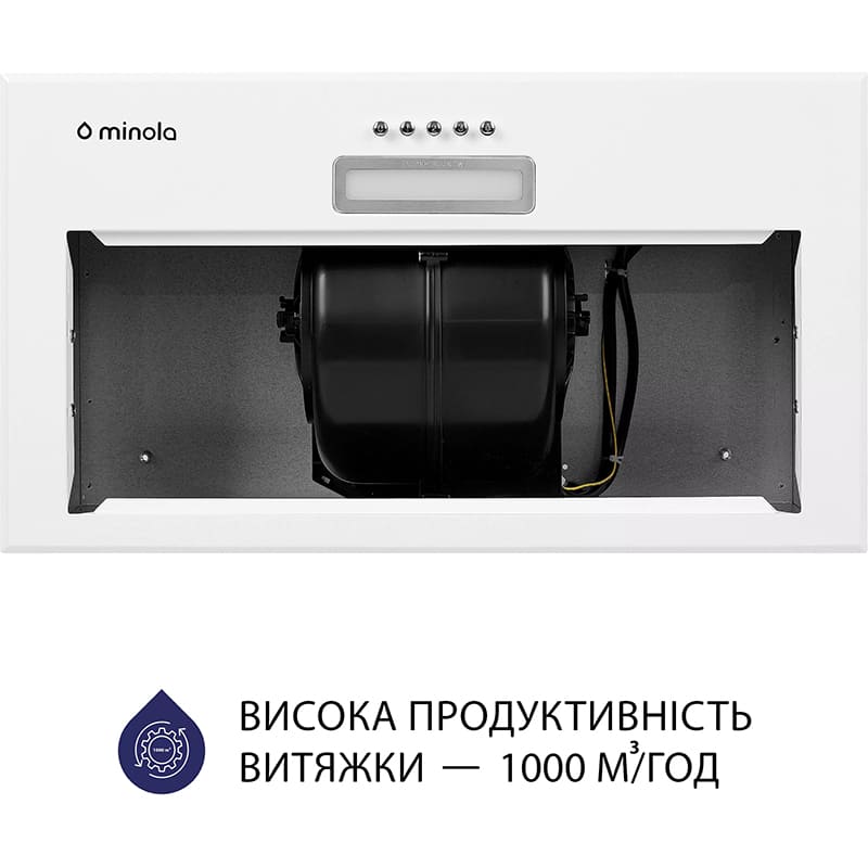 Внешний вид Вытяжка MINOLA HBI 5614 WH 1000 LED