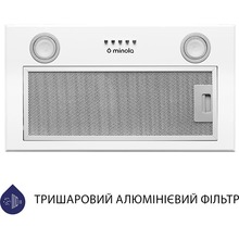 Витяжка MINOLA HBI 5722 WH 1200 LED
