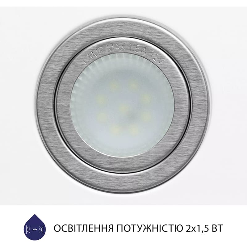 Зовнішній вигляд Витяжка MINOLA HBI 5722 WH 1200 LED