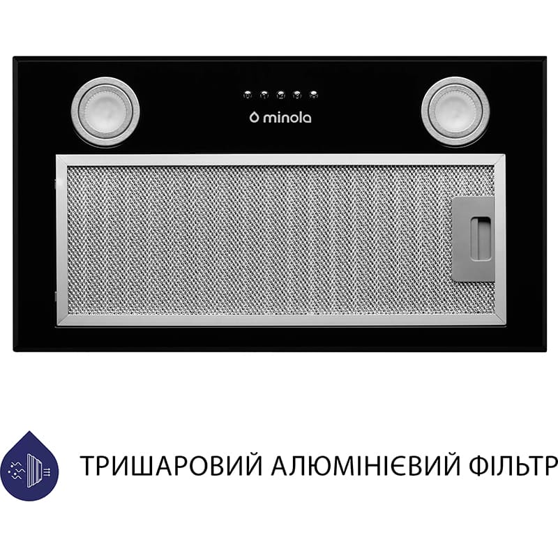 Вытяжка MINOLA HBI 5722 BL 1200 LED Тип встраиваемая