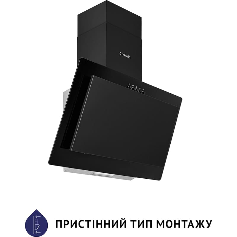 Вытяжка MINOLA HDN 6124 BL LED Мощность мотора 80