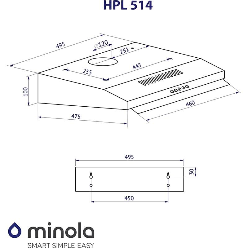 В Украине Вытяжка MINOLA HPL 514 I