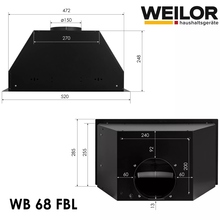 Витяжка WEILOR WB 68 FBL