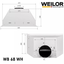 Вытяжка WEILOR WB 68 WH