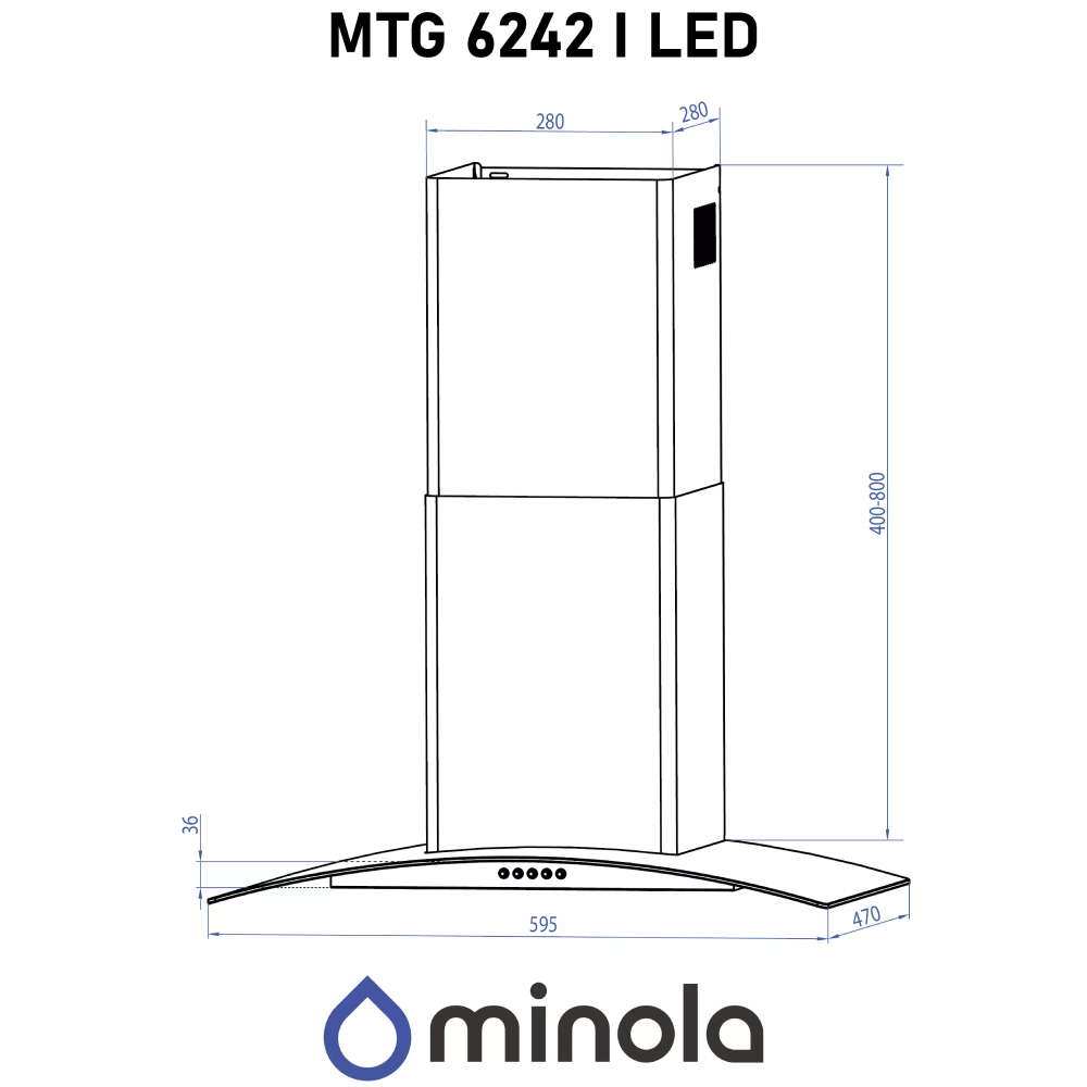 В интернет магазине Вытяжка MINOLA MTG 6242 I LED