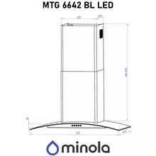 Витяжка MINOLA MTG 6642 BL LED