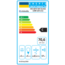 Витяжка MINOLA HBI 6873 WH GLASS 1200 LED Line