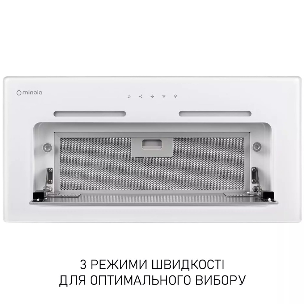 Фото Витяжка MINOLA HBI 6873 WH GLASS 1200 LED Line